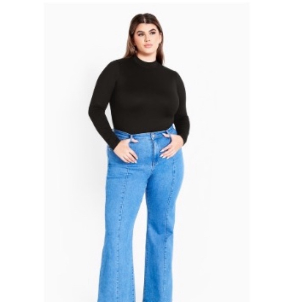 (202) Black Bodysuit Size 20